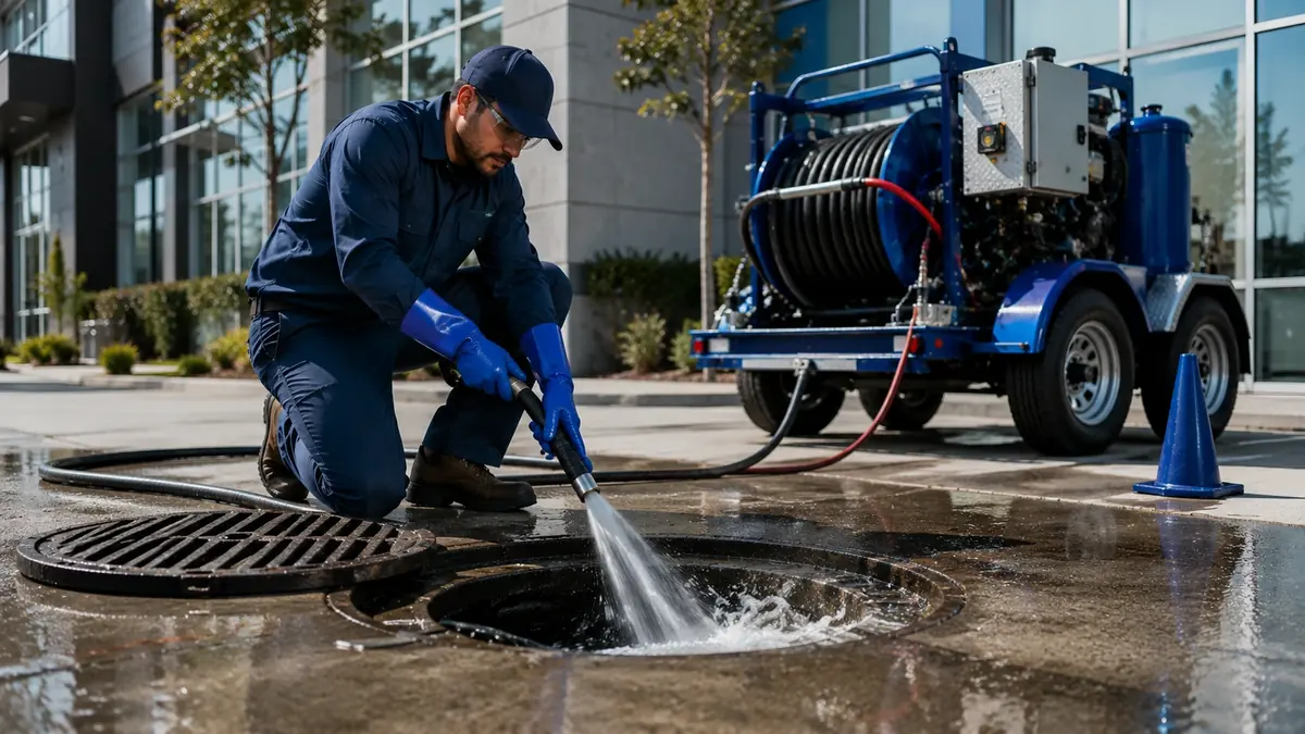 Commercial Hydro Jet Drain Cleaning in Traver