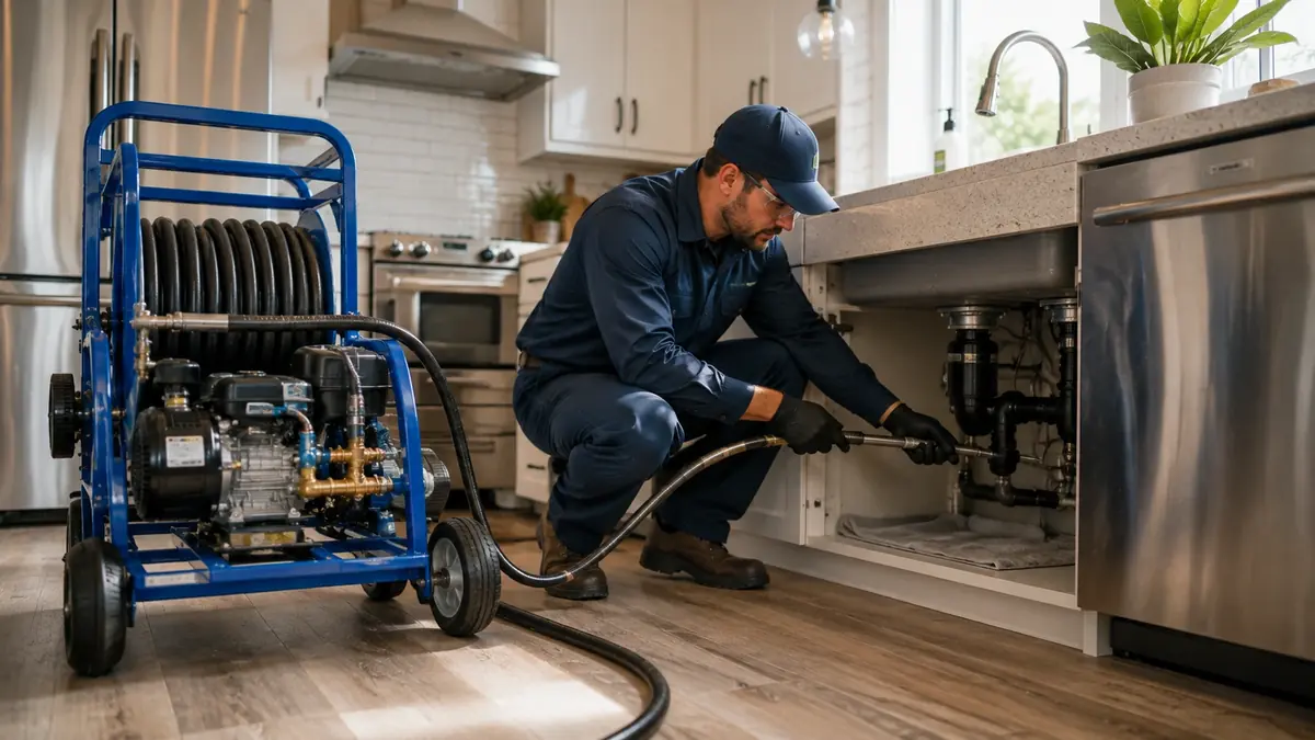 Kitchen Drain Hydro Jetting in Traver