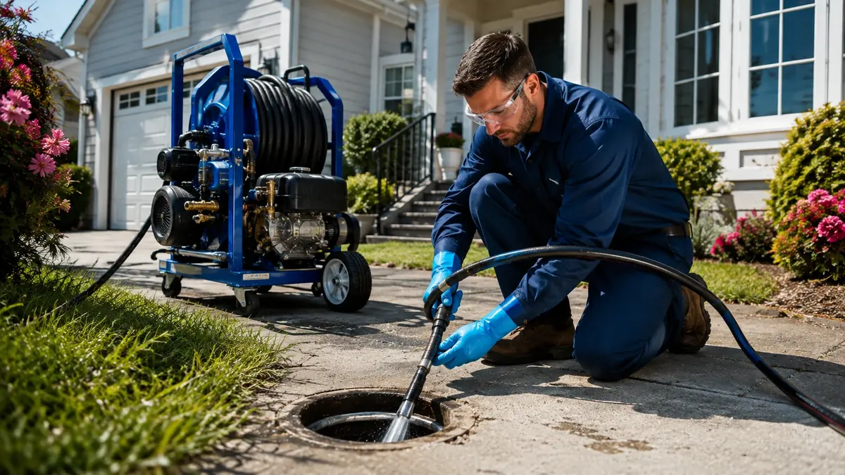 Residential Hydro Jet Drain Cleaning in Traver